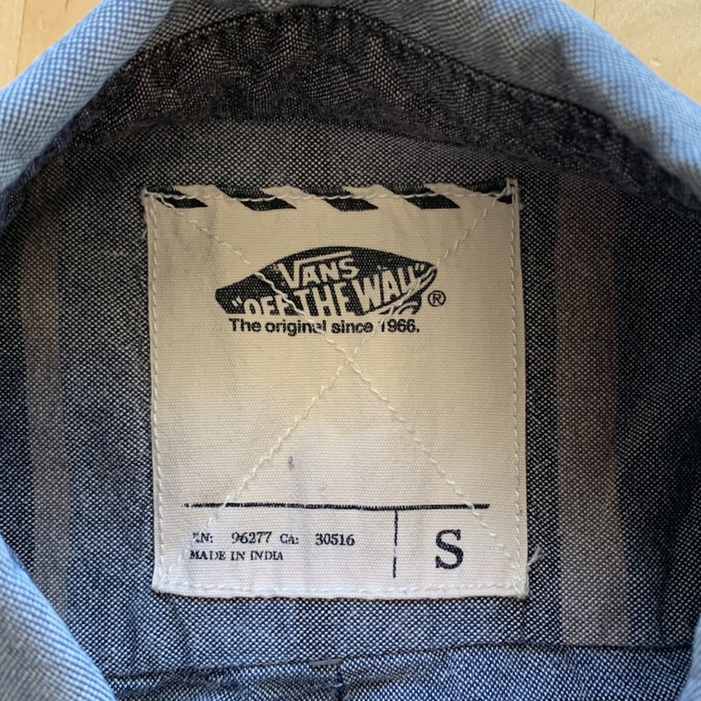 Vans Button Down Denim Striped - image 2